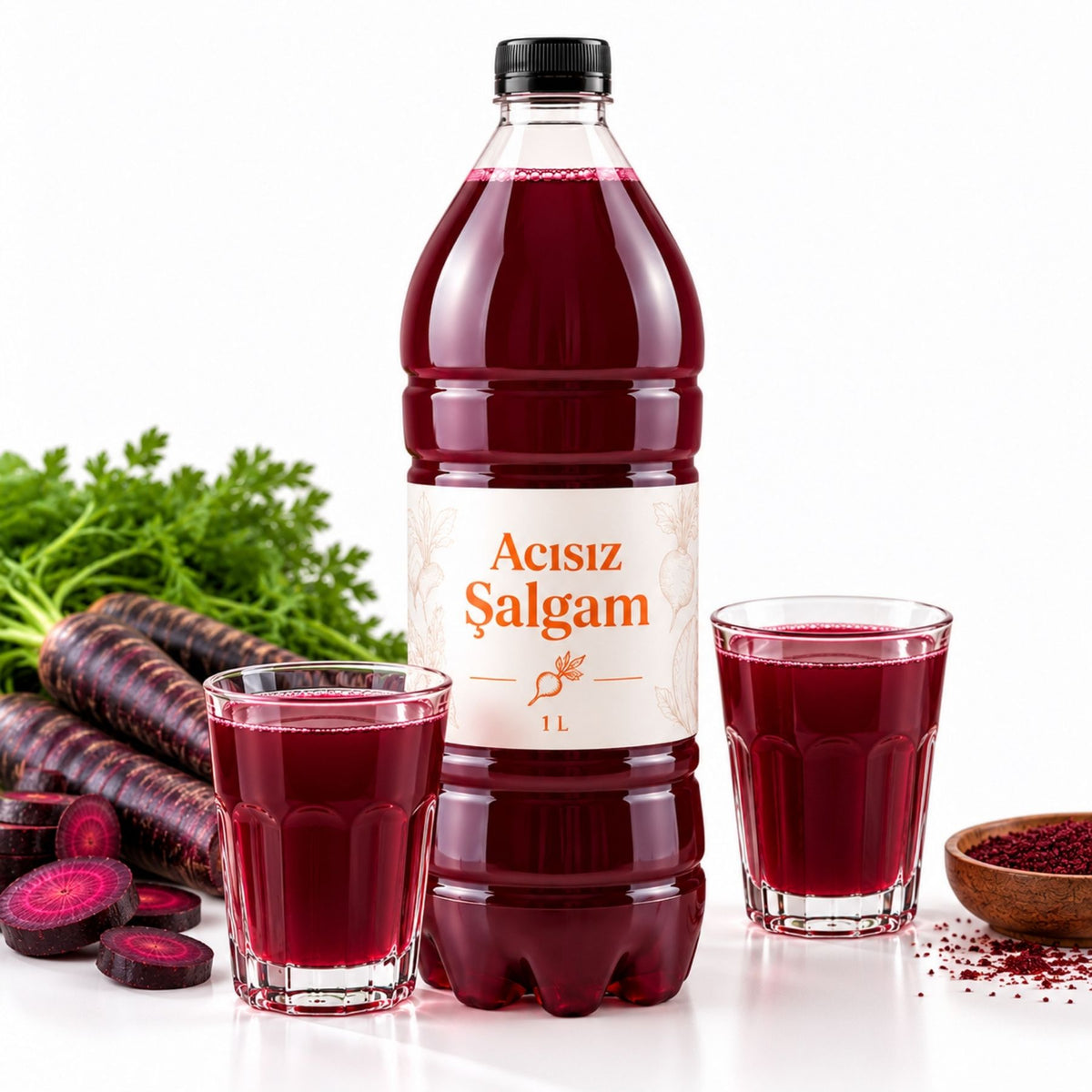Şalgam Doğal Organik Koruyucuz Şalgam Acısız 1 Litre