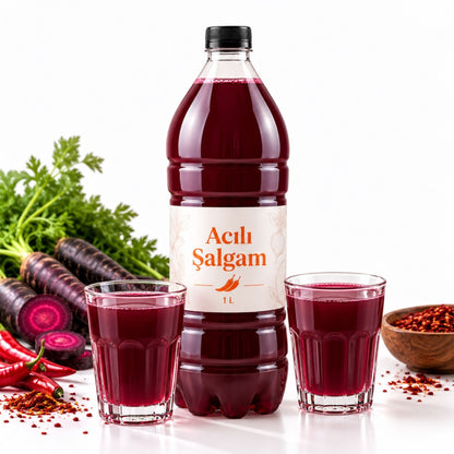Şalgam Doğal Organik Koruyucuz Şalgam Acılı 1 Litre
