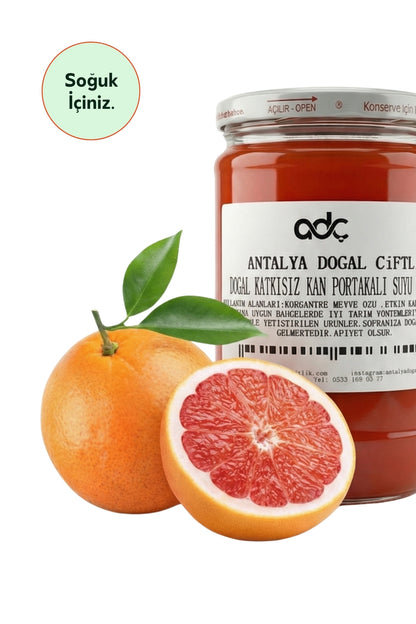 Doğal Katkısız Kan Portakalı Suyu 700gr.Paket